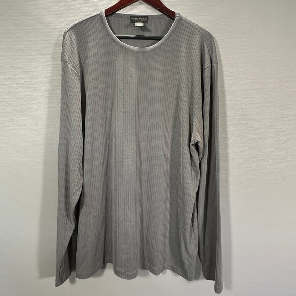 Banana Republic Other - Banana Republic Shirt Men XXL Pullover Gray Stretch Ribbed Knit Long Sleeve Crew